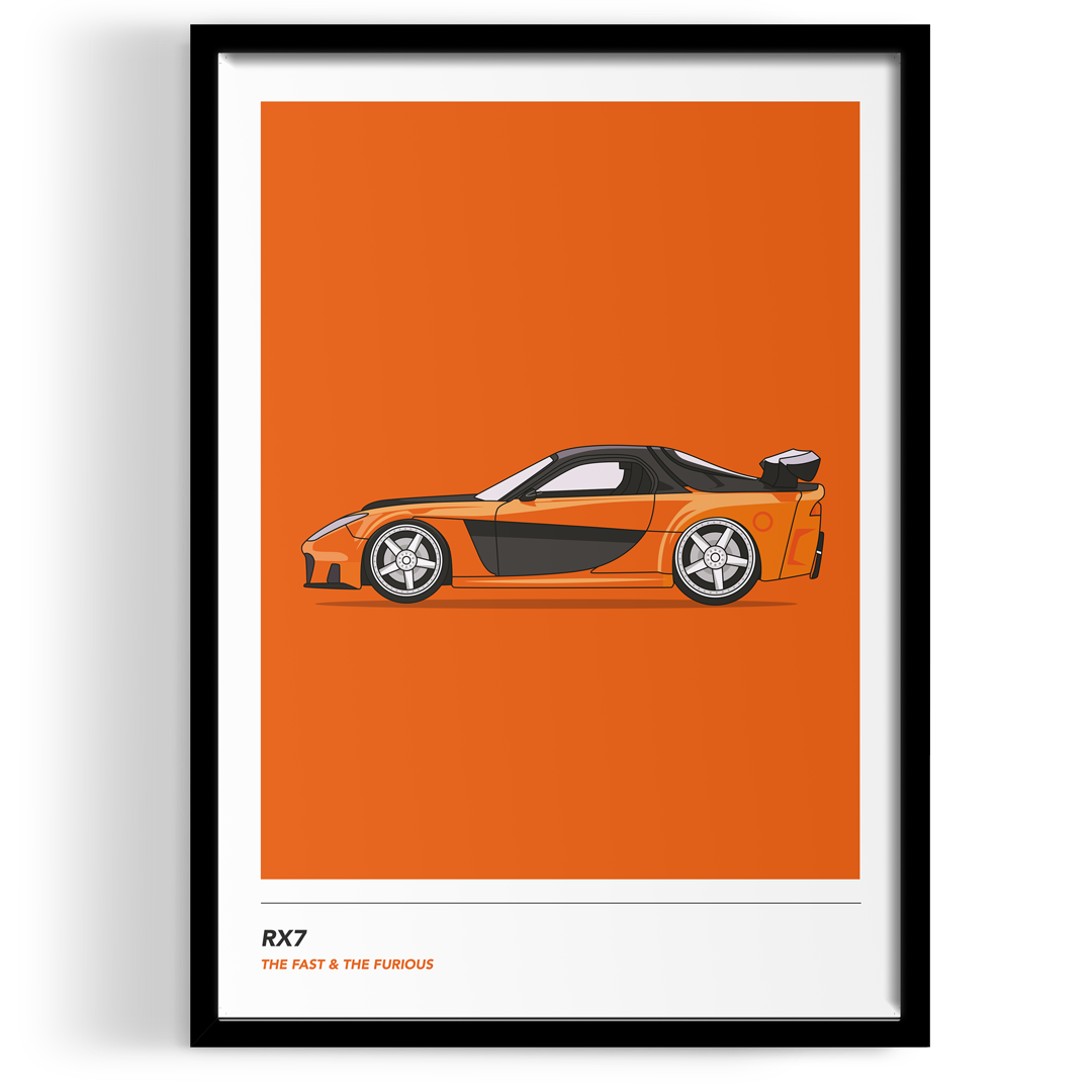 Inspired By Hans RX7 Wall Art