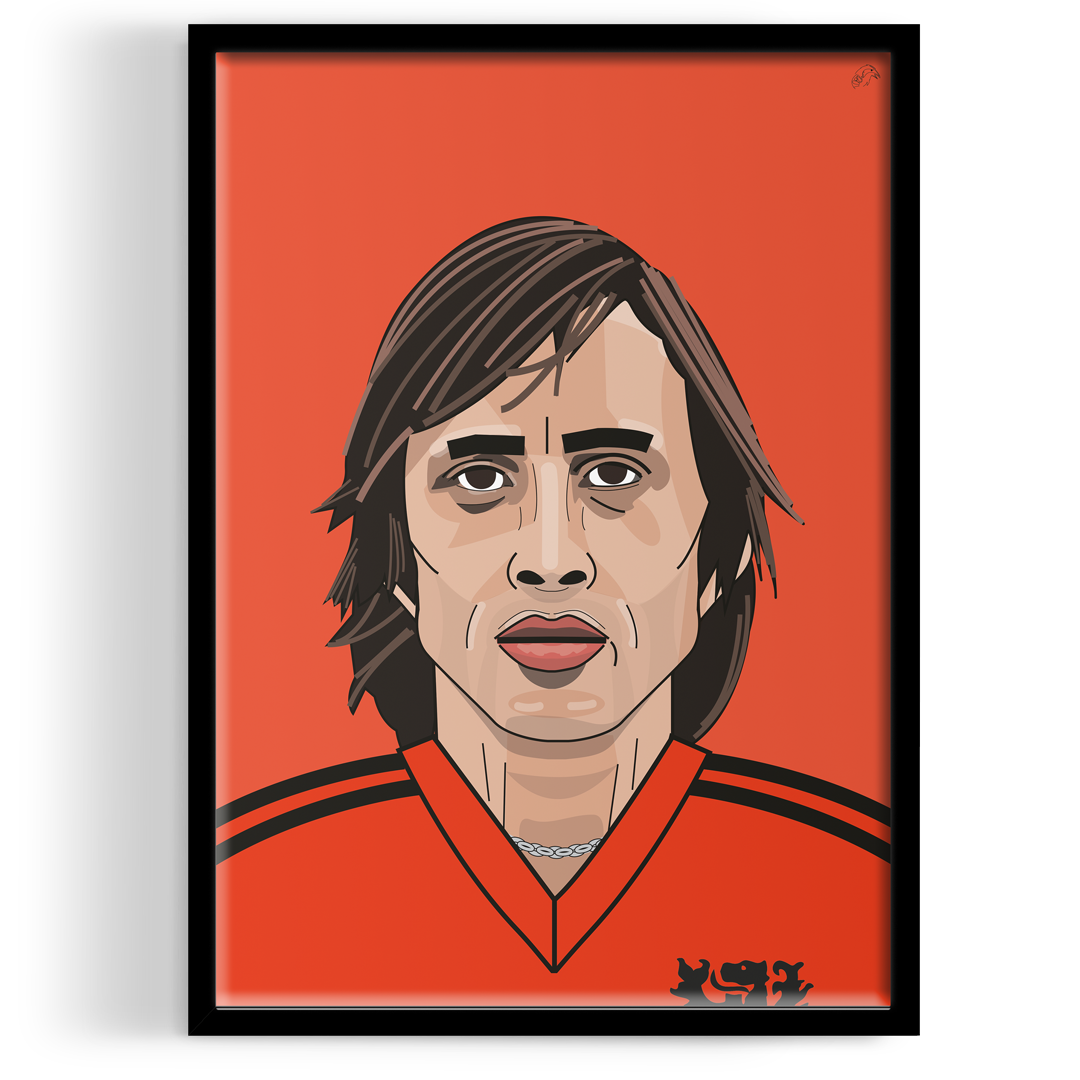 Inspired by Johan Cruyff Portrait ART PRINT