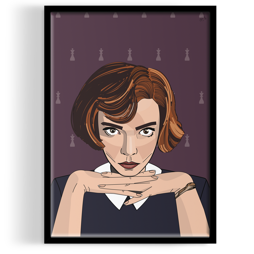 Inspired by Queen's Gambit Portrait ART PRINT
