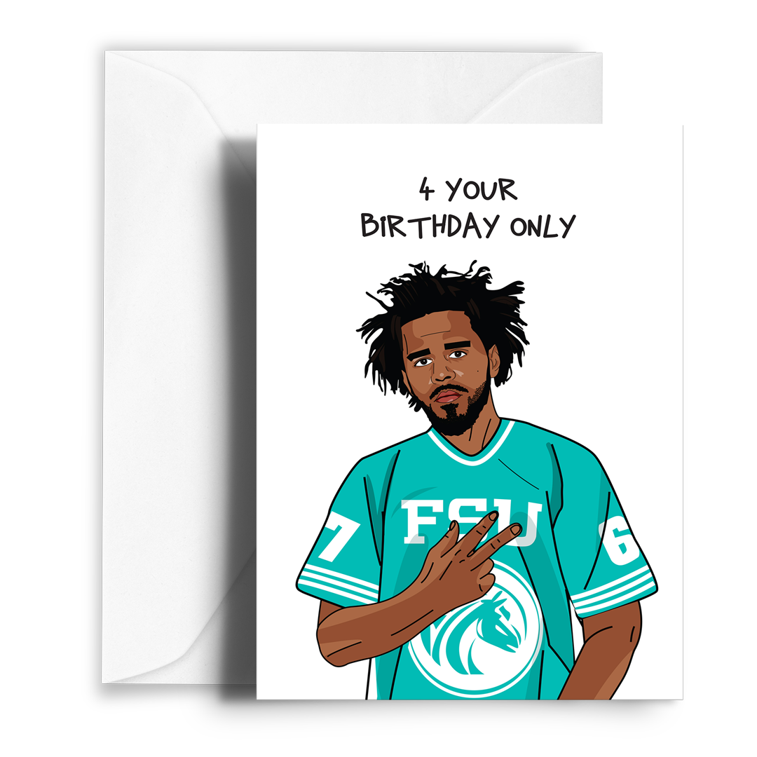 J Cole Greetings Card