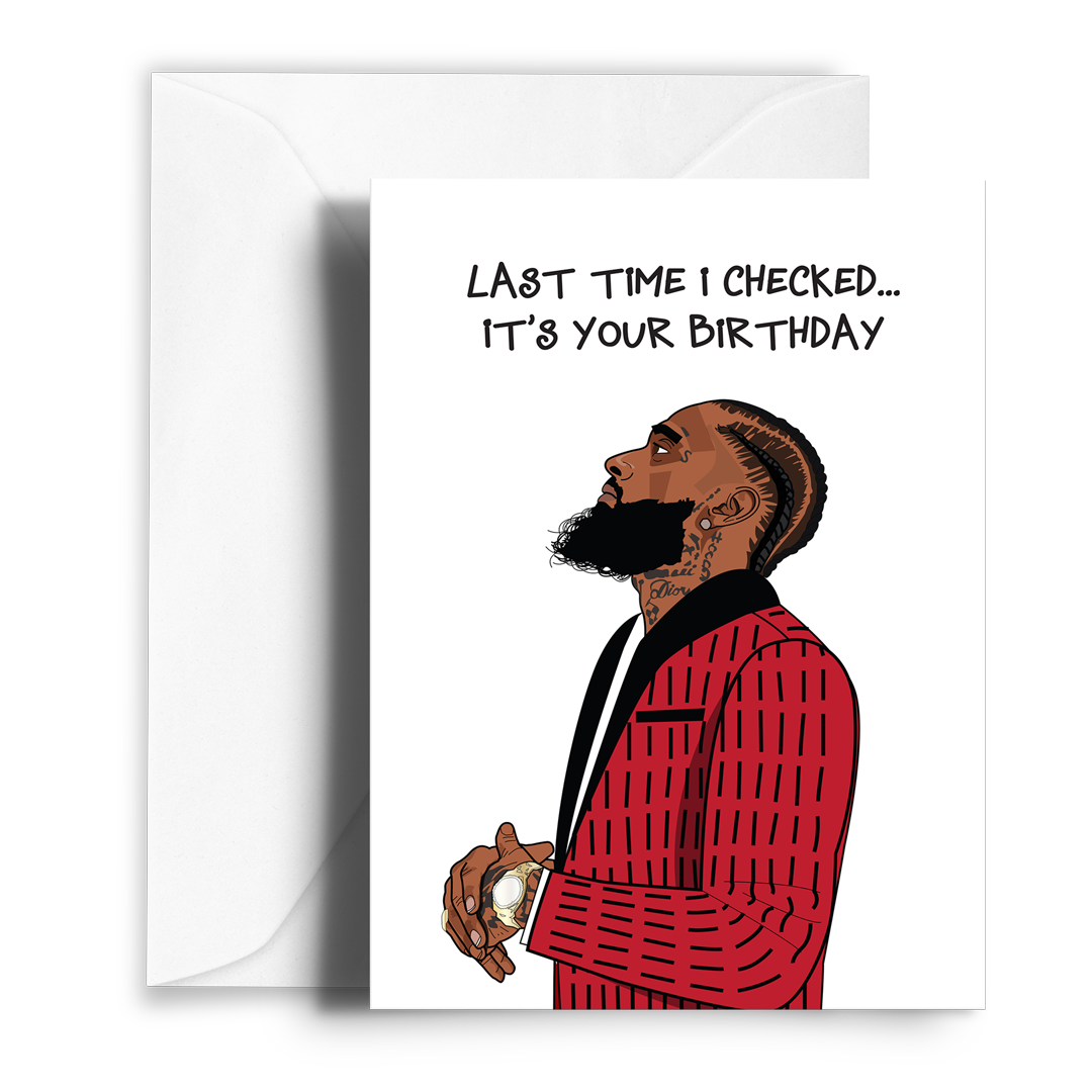 Nipsey Hussle Greetings Card