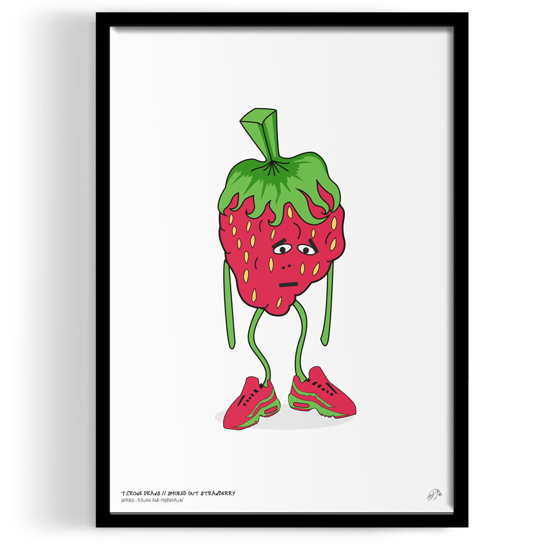Smoked Out Strawberry Wall Art